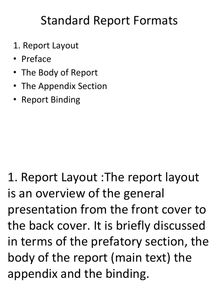 Standard Report Format Guidelines | PDF | Environmental Impact ...
