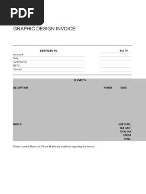 Graphic Design Invoice Template
