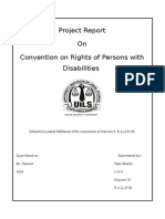 Project Report On Convention On Rights of Persons With Disabilities