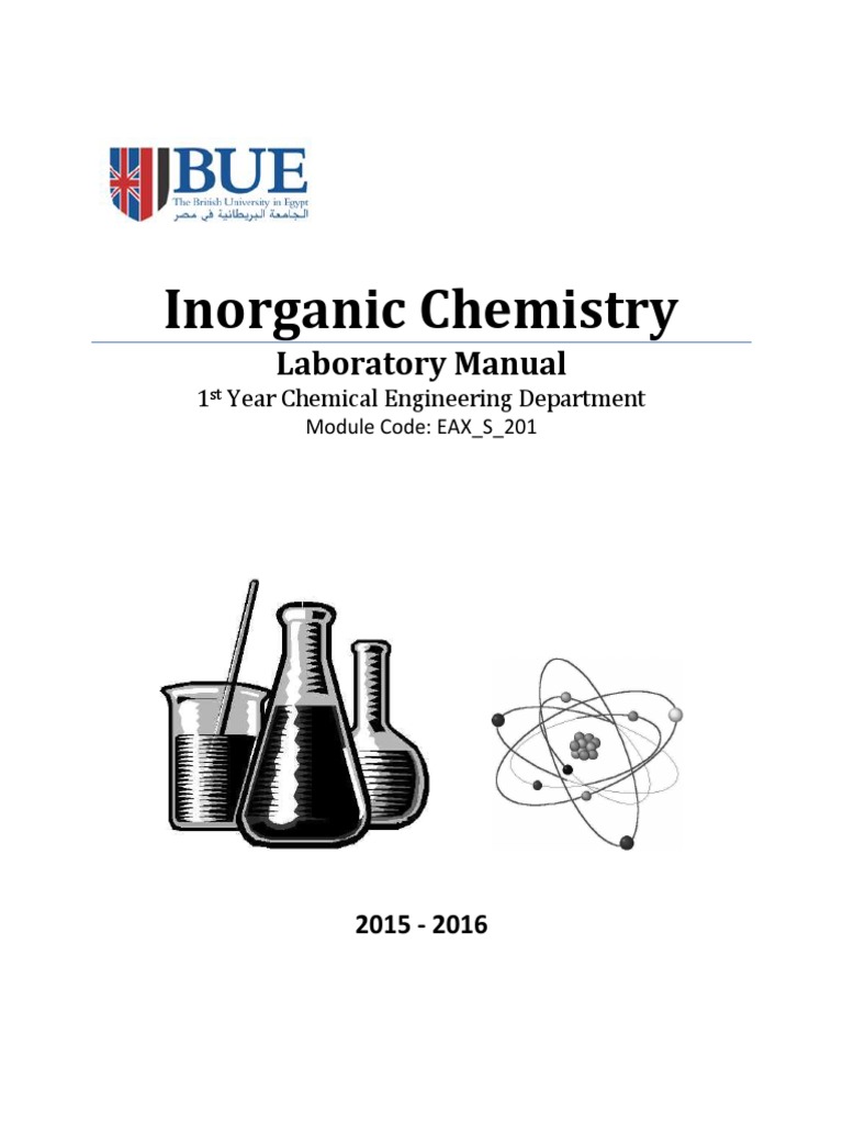 Chemistry Laboratory Manual PDF Coordination Complex
