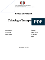 Proiect Tehnologia Transporturilor