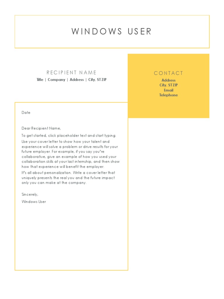 Personalized Cover Letter Guide | PDF