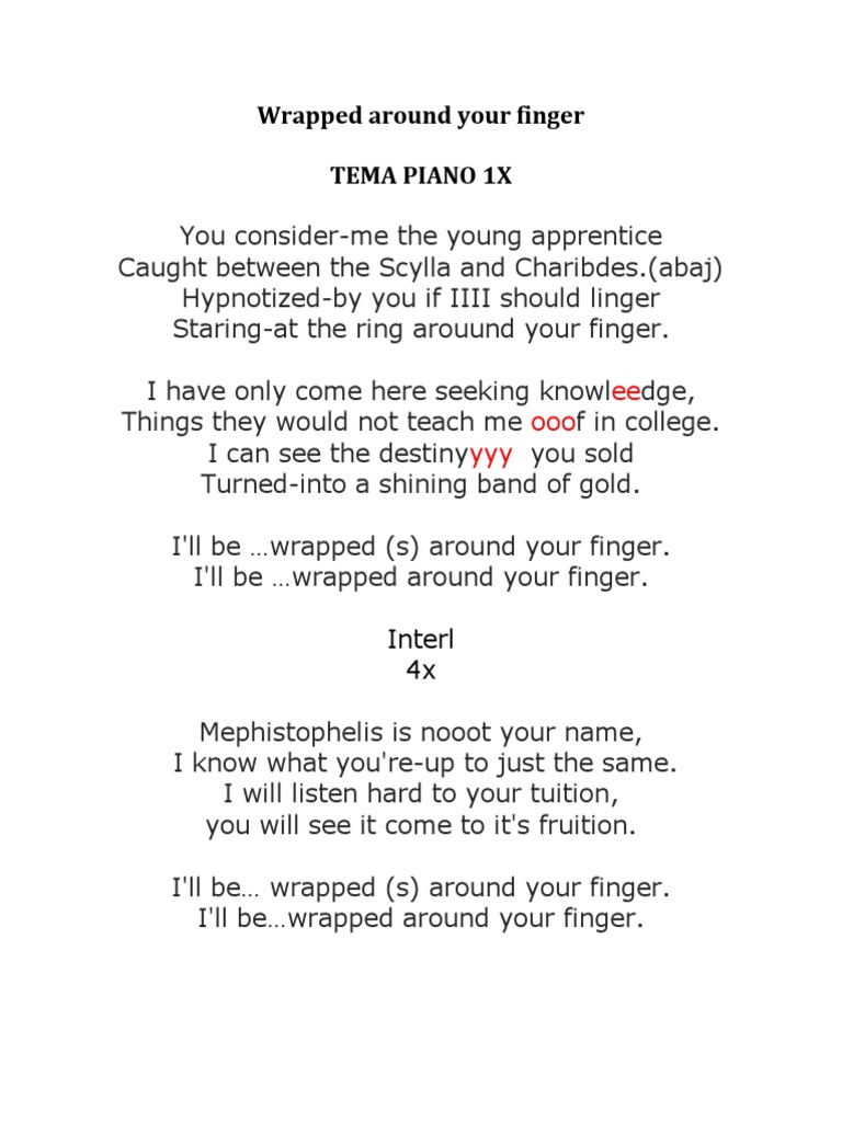 Wrapped Around Your Finger PDF