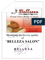 Measuring The Service Quality Of: "Belleza Salon"
