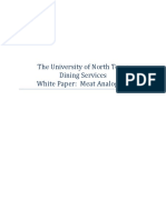 The University of North Texas Dining Services White Paper: Meat Analogues