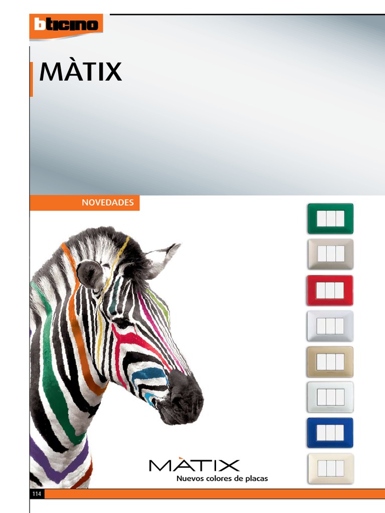 Linea Matix Bticino PDF | PDF | Hogar, jardinería y bricolaje | Tecnología