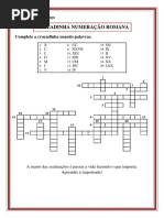 CRUZADINHA NUMERAIS ROMANOS