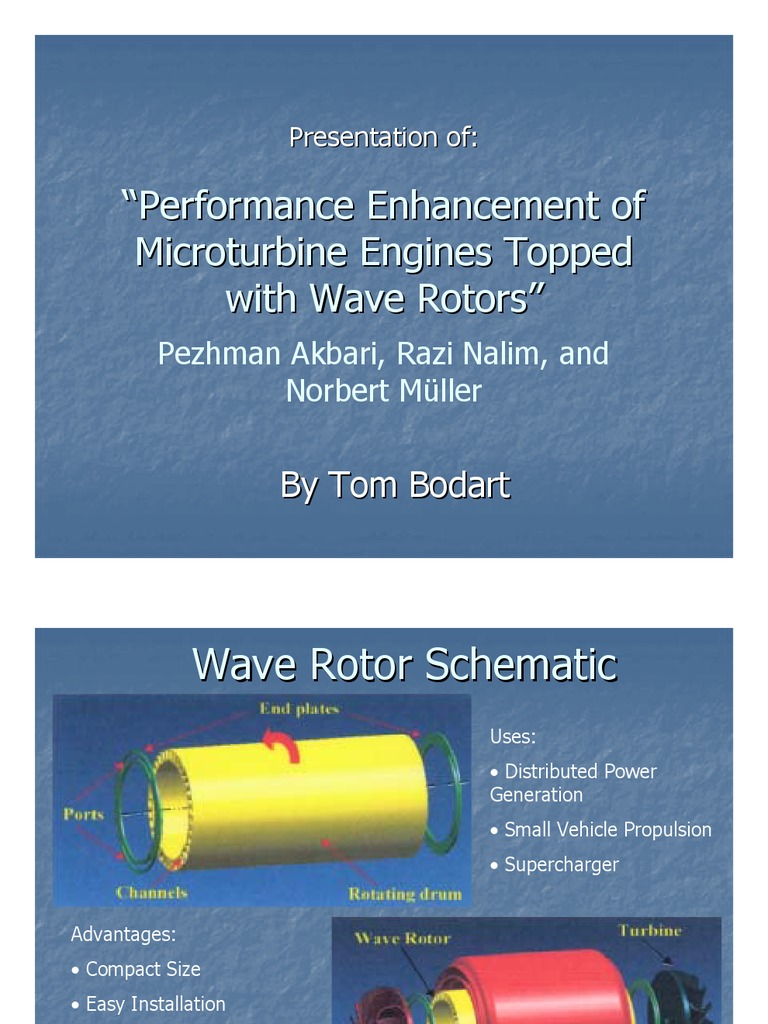 Microturbine Performance with Wave Rotors | PDF | Technology & Engineering