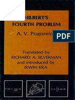 Hilbert’s Fourth Problem. Aleksei v. Pogorelov