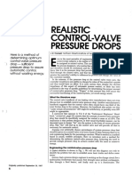 Realistic Control Valve Pressure Drops