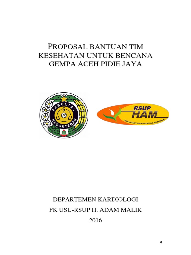 3. PROPOSAL BAKTI SOSIAL Tim Kesehatan Bencana Gempa Aceh