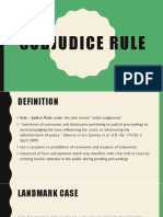 Sub Judice Rule