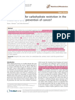 Carbohydrate Diet on Prevention of Cancer