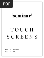 Seminar': Touch Screens