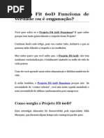 Projeto Fit 60D Funciona