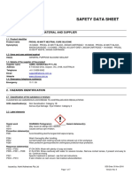 Safety Data Sheet for Silicone Sealant