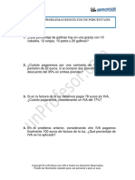 Ejercicio Problemas Resueltos de Porcentajes 1181 PDF