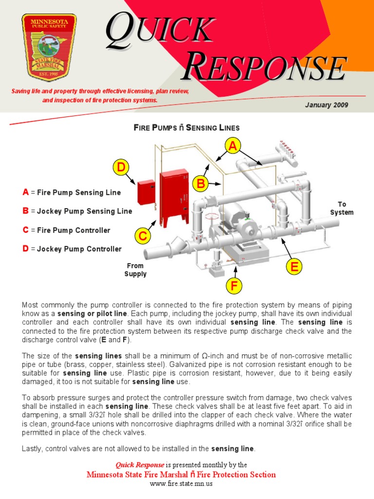 Fire Pumps Sensing Lines PDF Valve Pump