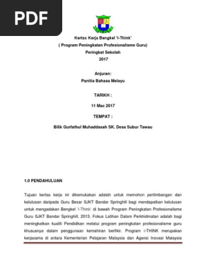 Kertas Kerja Bengkel I Think Pdf