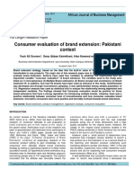 Consumer Evaluation of Brand Extension P PDF