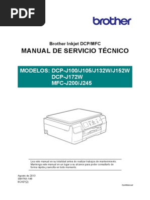 Dcp J100 Series Service Manual Spanish Pdf Reciclaje Enchufes Y Tomas De Corriente Alterna