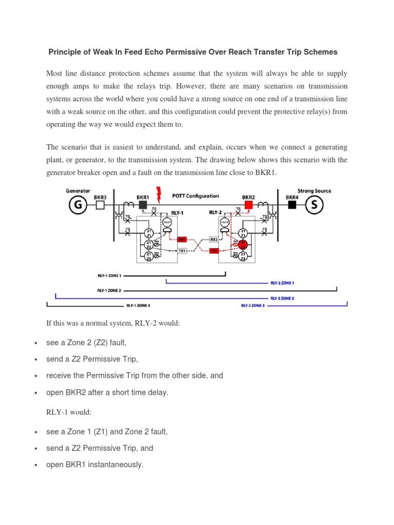 Weak Infeed Echo Protection Schemes | PDF | Relay | Power Engineering