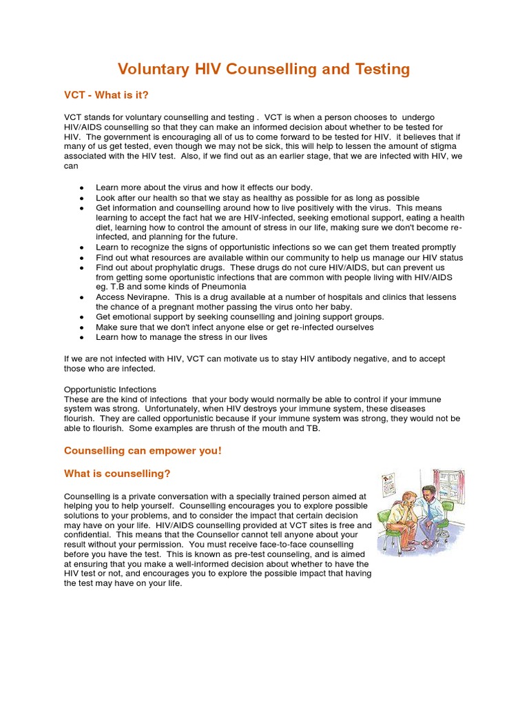 Voluntary HIV Testing & Counseling Guide | PDF | Hiv/Aids | Diagnosis ...