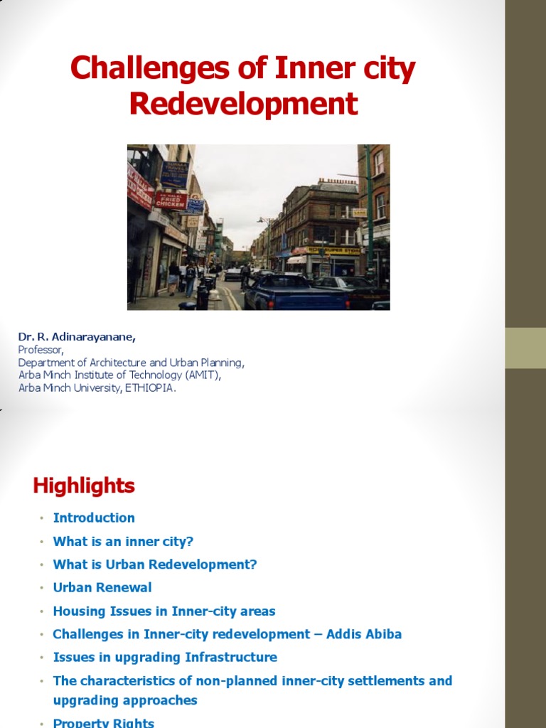 Adi Innercity Redevelopment | PDF | Urban Renewal | City