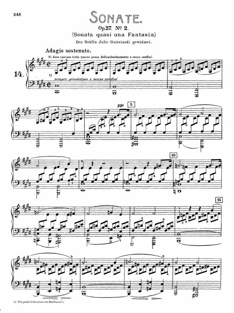 BeethovenSonate Clair de Lune Op 27 n 2 Schenker