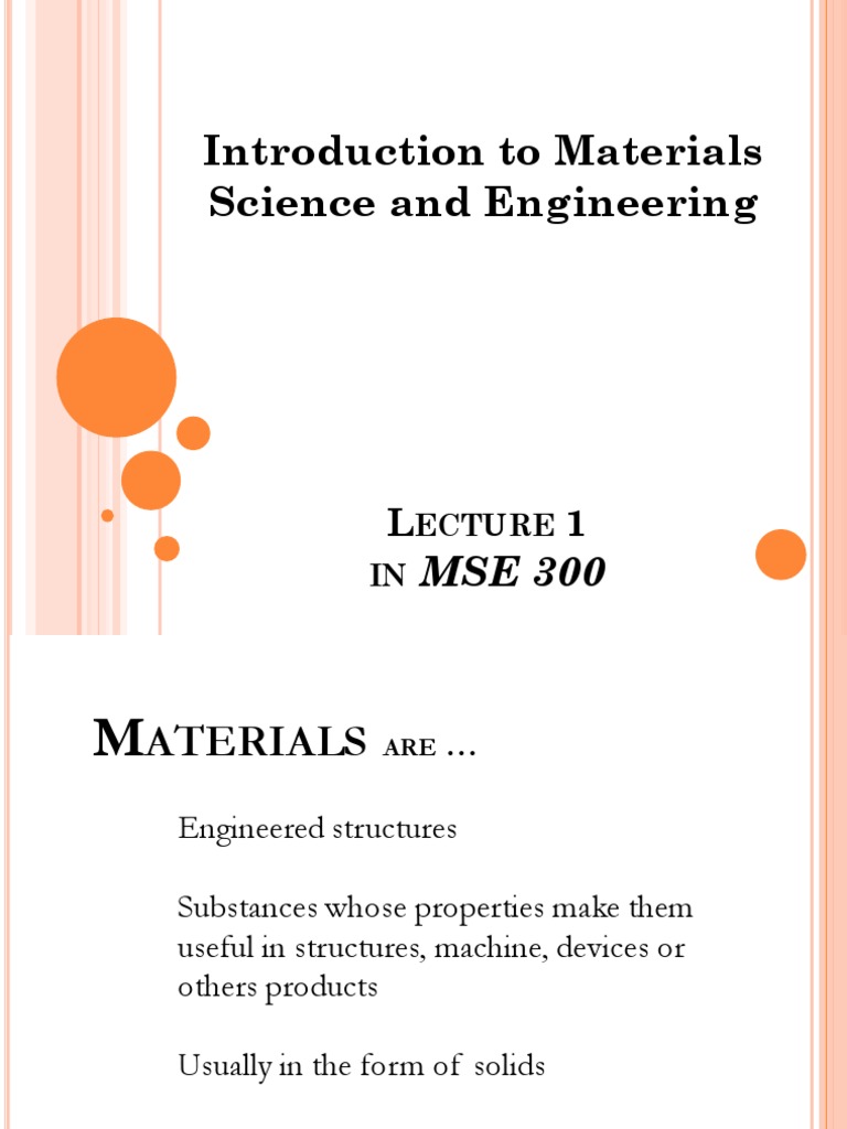 Introduction to Materials Science Engineering | PDF | Young's Modulus ...