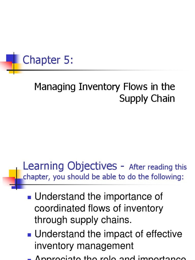 Managing Inventory Flows in The Supply Chain | PDF | Inventory | Logistics