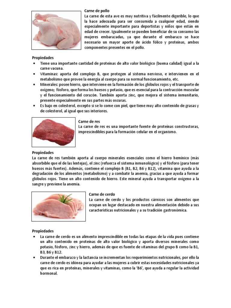 Propiedades Nutricionales De La Carne De Res Noticias de Carne