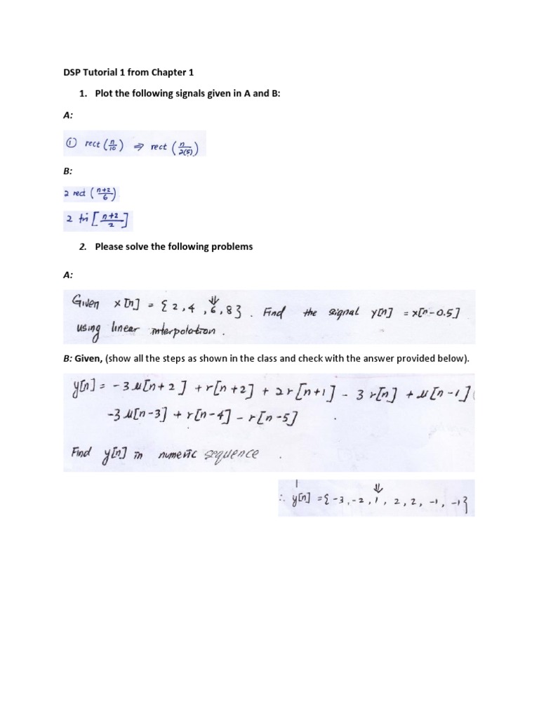 DSP Tutorial: Signal Plotting and Analysis | PDF