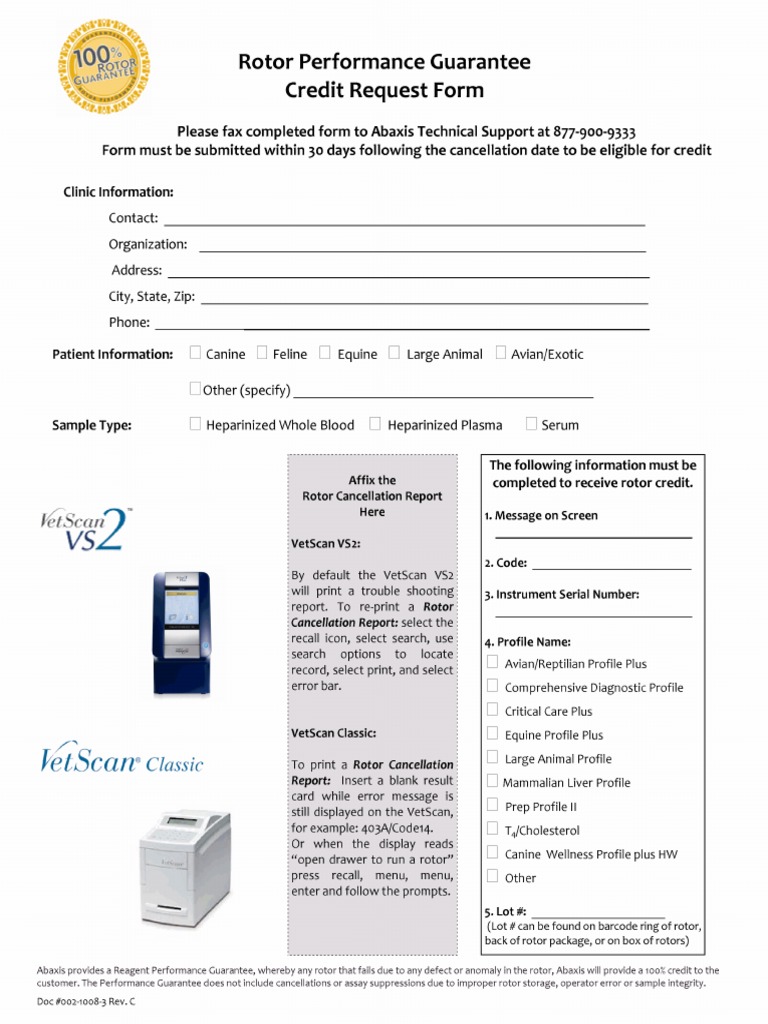 Rotor Credit Form | PDF