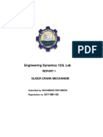 Slider Crank Mechanism Lab Report Ms Word ... 2017me162