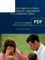 Burden of Care of A Child With Autism in Comparison To A Diabetic Child