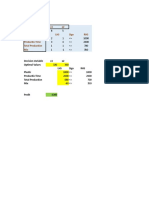 Decision Variable x1 x2 Maximize Profit Subject To LHS Sign RHS Plastic Productio Time Total Production Mix