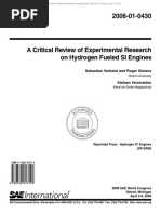 A Critical Review of Experimental Research On Hydrogen Fueled SI Engines