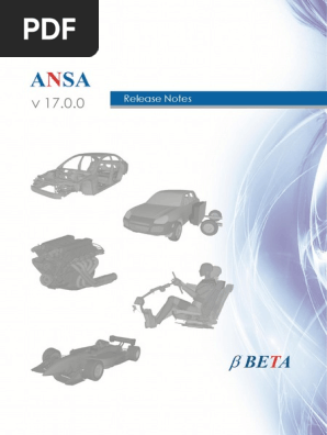 ANSA v17.0.0 Release Notes PDF | PDF | Screw | Simulation
