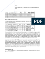 S. No. Name of The Test (Not in Sequence) Type of Test Max. Marks Duration