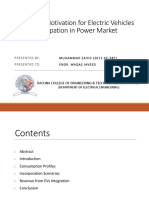 Economic Motivation For Electric Vehicles Participation in Power Market