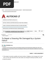 To Repair a Drawing File Damaged by a System Failure _ AutoCAD LT _ Autodesk Knowledge Network