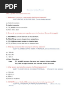 Conversion Function Answers