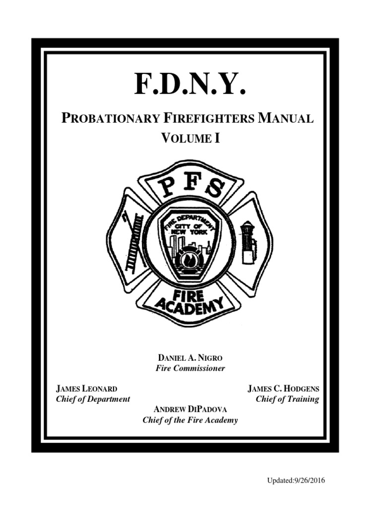 Join Probie Manual | PDF | New York City Fire Department | Prohibition ...
