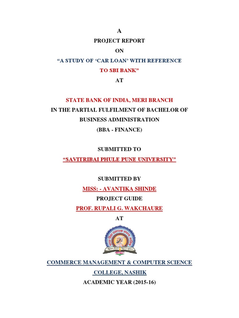 Analysis Of Car Loan Final Project Pdf Loans Interest