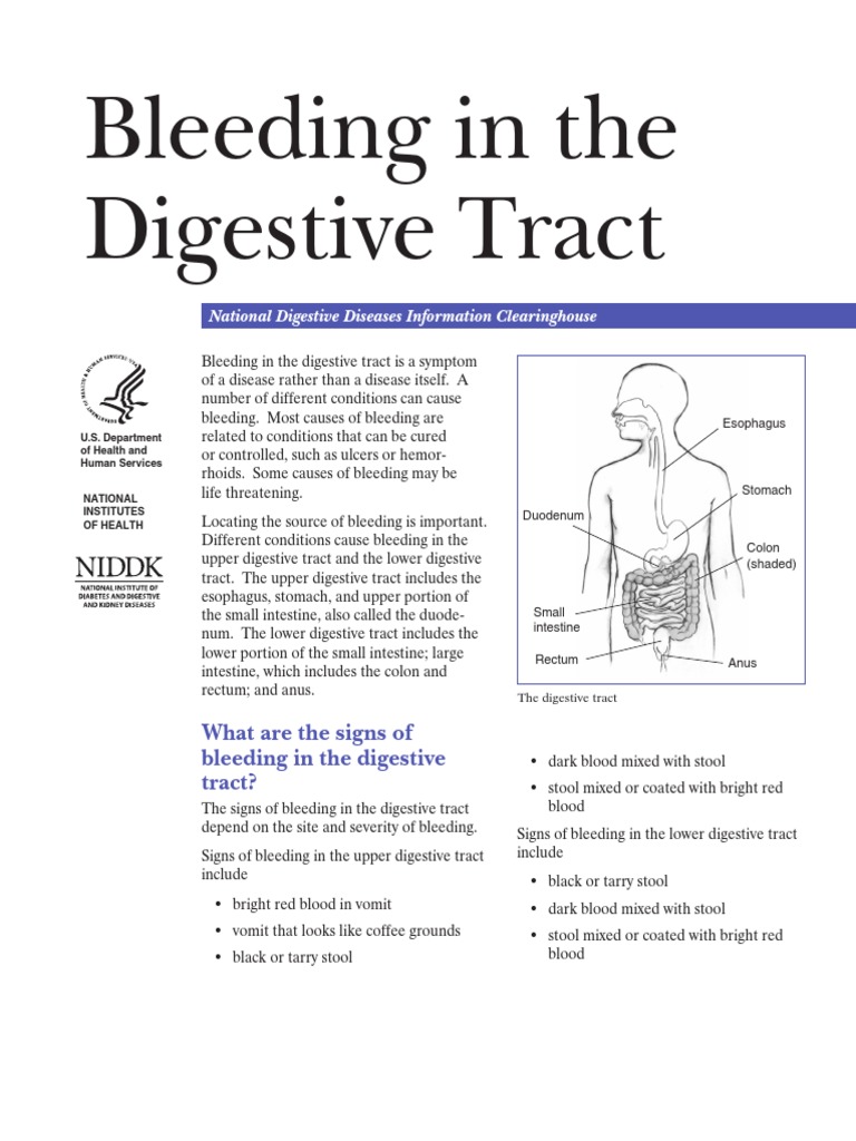 What Are The Signs of Bleeding in The Digestive Tract? PDF