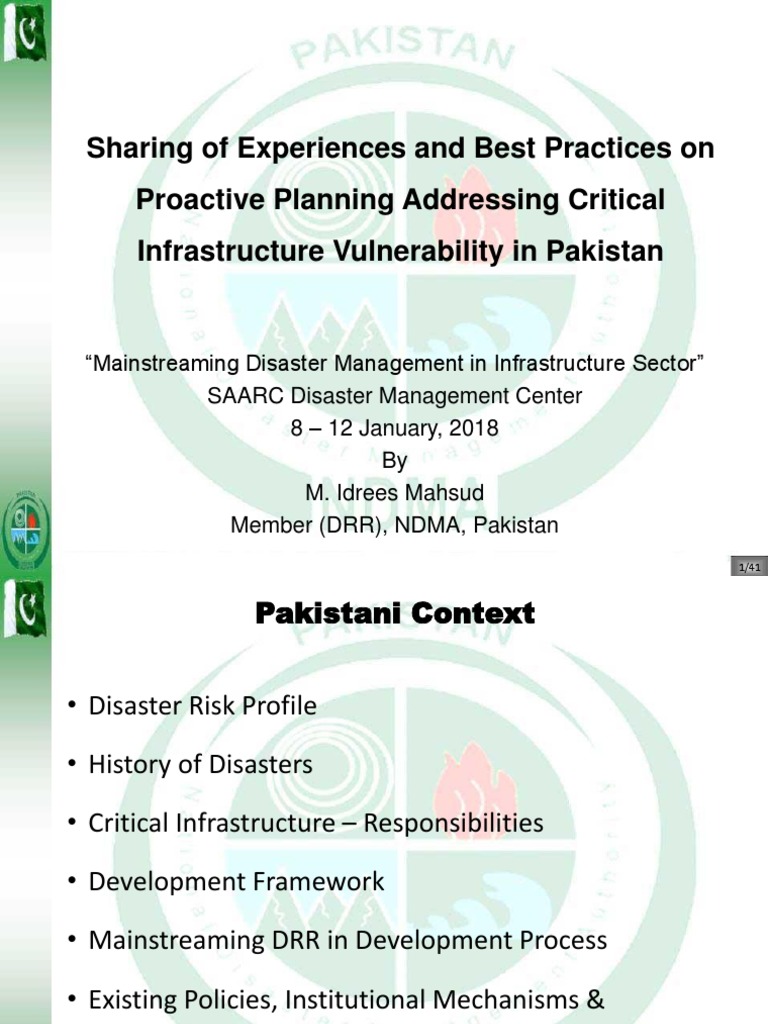 Critical Infratsructure SDMC | PDF | Emergency Management | Disaster ...