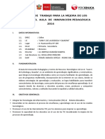 Plan Anual de Trabajo Para La Mejora de Los Aprendizajes Daip Ie Juan f. de La Bodega y Quadra