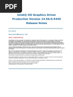 Intel (R) HD Graphics Driver Release Notes (Windows XP For Haswell Processors) Version 14.56.0.5445