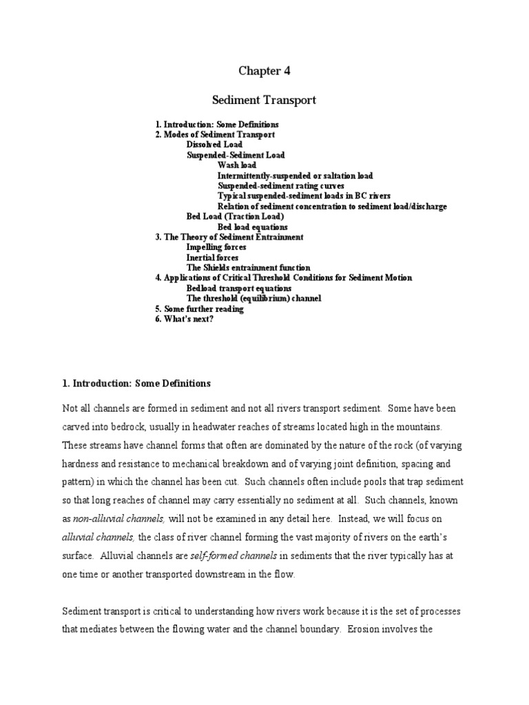 Understanding Sediment Transport in Rivers | PDF | Sediment | River